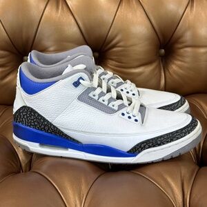 Size 12 - Air Jordan 3 Retro Mid Racer Blue White (CT8532-145) Sneakers Shoes